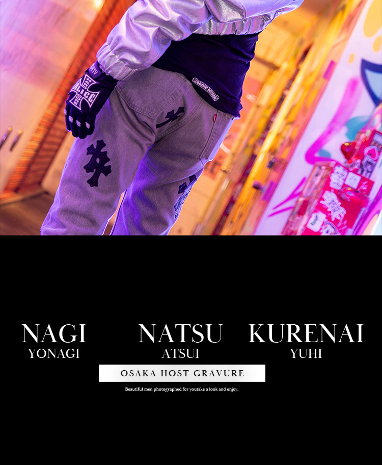 ミナミのストリートに、スタイリッシュすぎる男たちが見参ッ!!『DILEMMA』の今注目の3人組がグラビアに登場!!